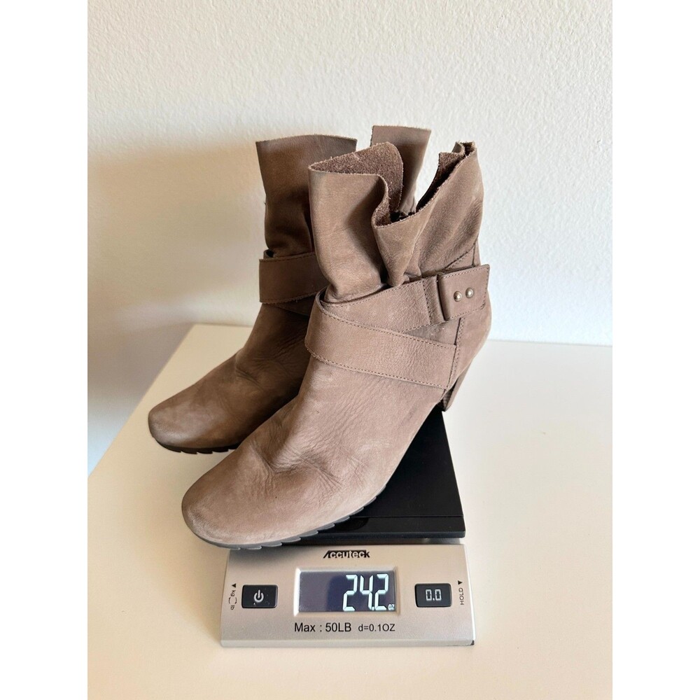 Paul Green Women’s Naomi Suede Ankle Boots Buckle Taupe Tan City School Size 5.5 - Picture 11 of 11